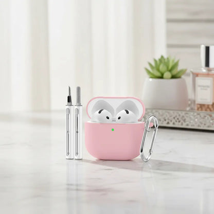 Funda R-fun Para AirPods 4 Con Kit De Limpieza Rosa Claro