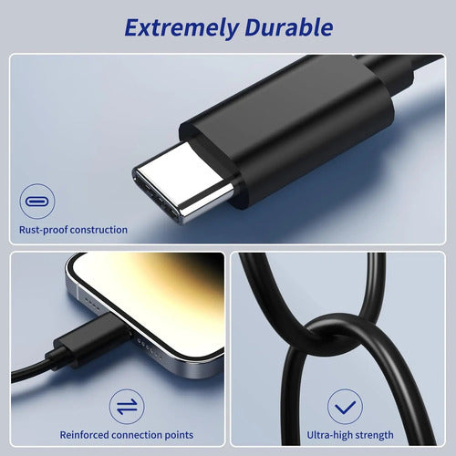 Adaptador Microfono Usb C A 3.5mm P/ iPhone Y Samsung Galaxy Negro