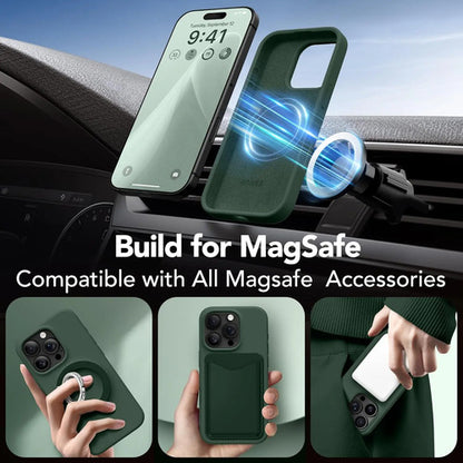 Funda Magnética Para iPhone 16 Pro Max Verde Oscuro