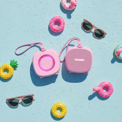 Parlante Bluetooth Portátil Peicheng, Impermeable Rosa Chicle