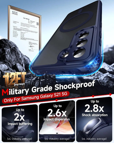 Funda Para Galaxy S21 Azul Liso