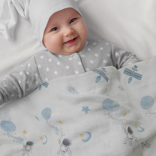 Conjunto De 6 Mantas Muselina Para Bebés