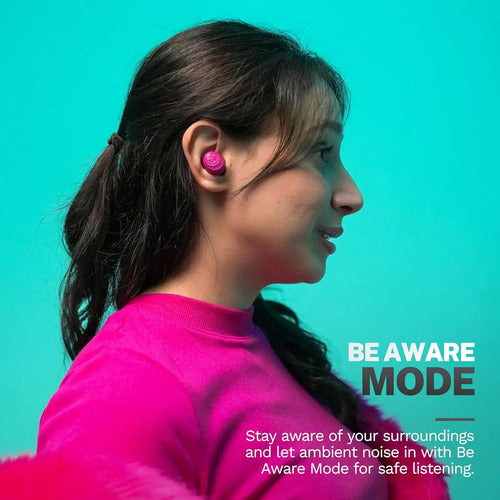 Jlab Go Air Pop+ Auriculares Inalámbricos Bluetooth, Rosa Rosa Oscuro