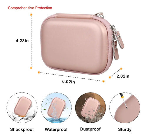 Estuche De Transporte Para Impresora De Fotos Kodak Step Oro Rosa