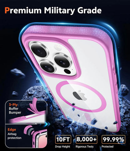 Funda Para iPhone 14 Pro Transparente Anti-amarilleo Rosa