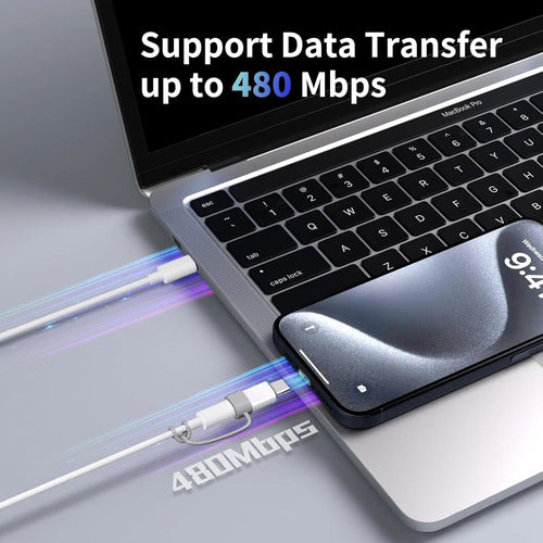 Adaptador Lightning A Usb C Para iPhone 15/16/17 Pro/17