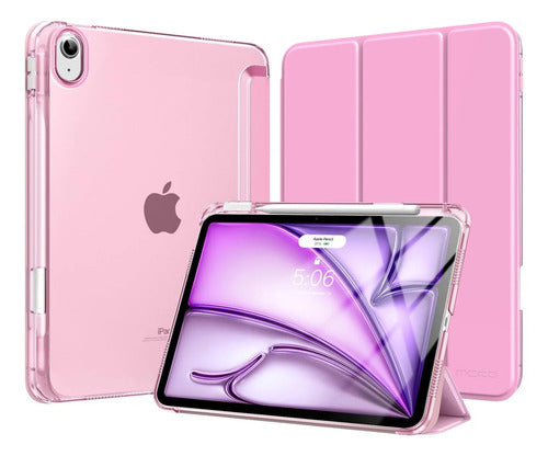Funda Hybrid Slim Para iPad Air 11' M3/m2, 5ta/4ta. Rosa Chicle