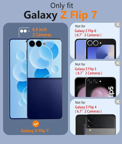 Funda Para Samsung Galaxy Z Flip 7 (no Fe)protección Militar Negro