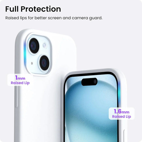 Funda De Silicona Para iPhone 15 Blanco