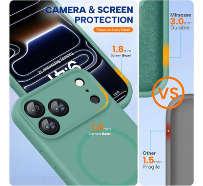 Funda Magnética Miracase Para iPhone 17 Pro Max Verde Claro