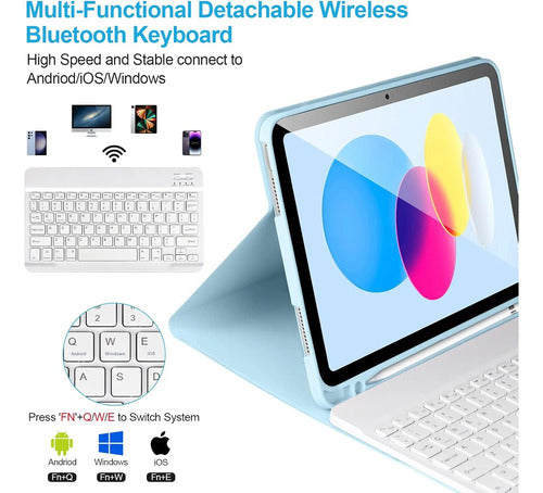 Funda Con Teclado Bluetooth Para iPad 11/10th Gen