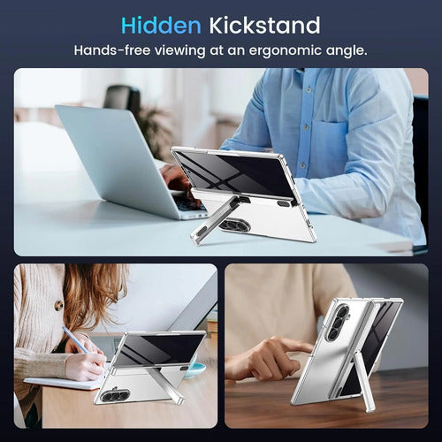 Funda Para Samsung Galaxy Z Fold 7 Con Protector. Plateado