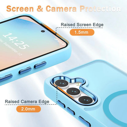 Funda Magnética Mate Para Samsung Galaxy S25+ Plus Azul Claro
