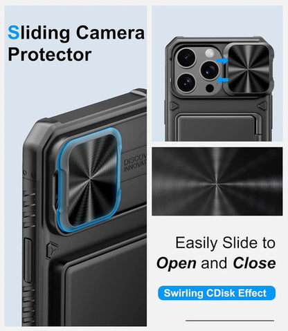 Funda Para iPhone 16 Pro Max Con Porta Tarjetas Negro