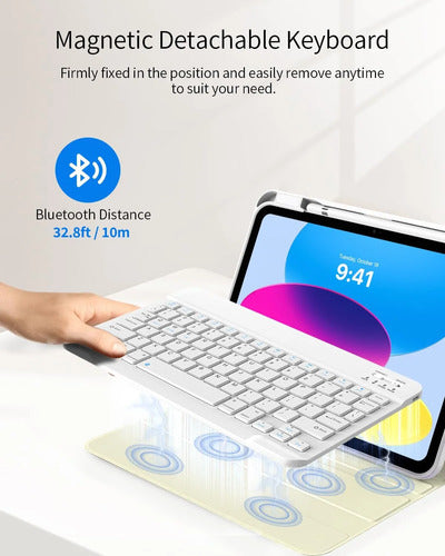 Funda Con Teclado Para iPad A16 D-flowers
