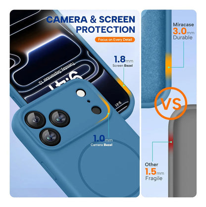 Funda Magnética Miracase Para Phone 17 Pro Azul Claro