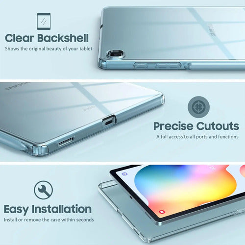 Funda Transparente Para Samsung Galaxy Tab S6 Lite Transparente