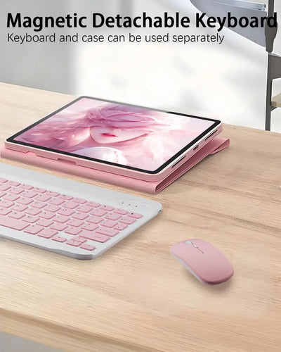 Funda Con Teclado Para Lenovo Tab M11/k11 Lte 2024 11 Rosa