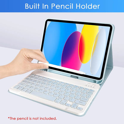 Funda Con Teclado Para iPad A16 Azul Claro