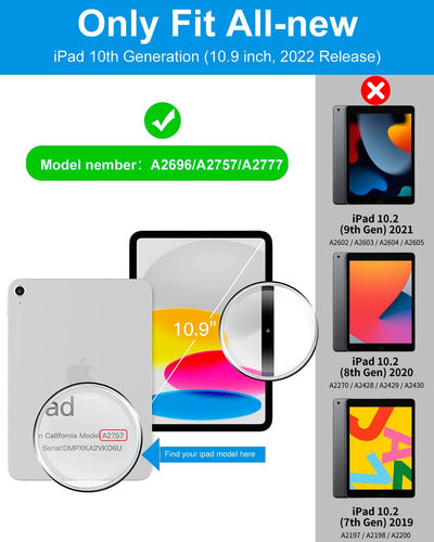 Funda Para iPad 11th/10th Gen Gris