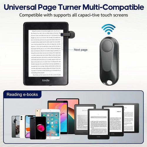 E-reader Control Remoto Girador De Paginas Negro