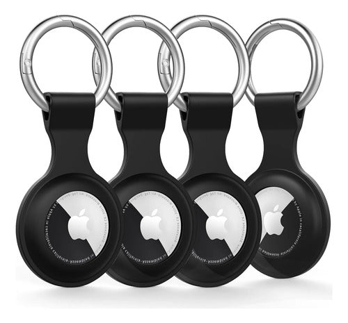 Llavero De Silicona Para Airtag Negro