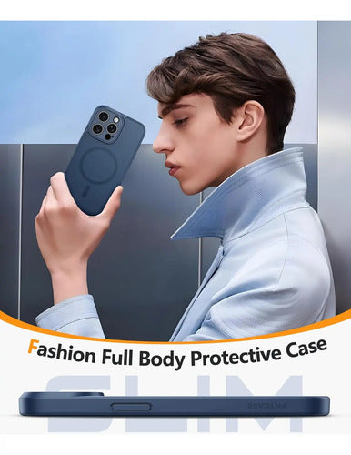 Funda Para iPhone 15 Pro Max: Funda Magnética Antigolpe Rosa Chicle