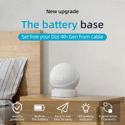 Batería Portátil Y Soporte Design Para Echo Dot 5a Gen Color