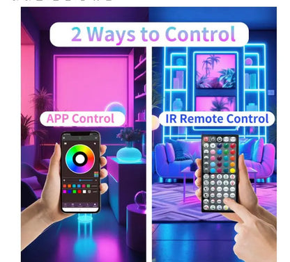 Tiras Flexibles De Luces Led Rgb Sincronizadas Con Música... Color De La Luz