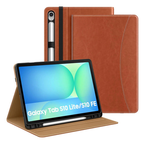 Funda Para Samsung Galaxy Tab S10 Lite/s10 Fe/s9 Fe/... Marrón