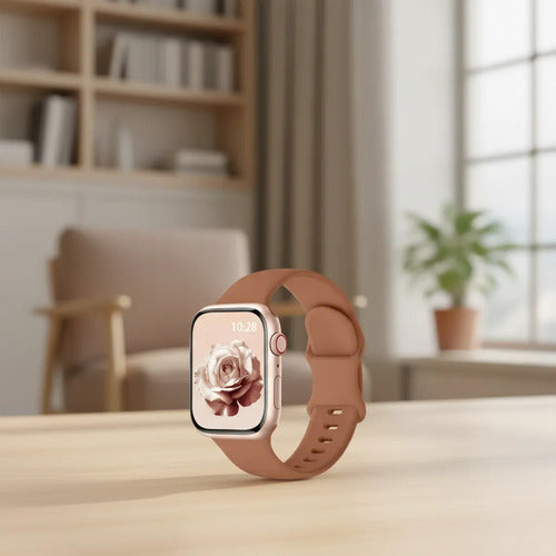 Correa Deportiva De Silicona Para Apple Watch Marrón