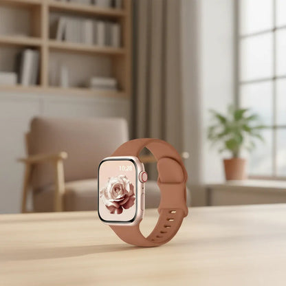 Correa Deportiva De Silicona Para Apple Watch Marrón