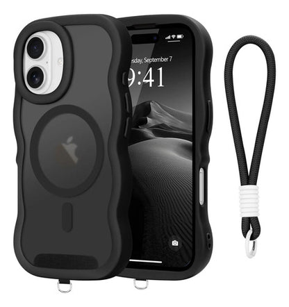 Funda Nzenguer Para iPhone Con Correa Negro