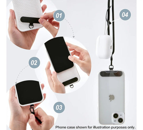 Cordón Correa Ajustable Para Celular Con Gancho De Metal