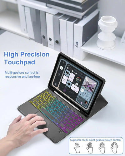 Funda Con Teclado Para Samsung Galaxy Tab S10 Lite/s10 Fe/s9 Negro