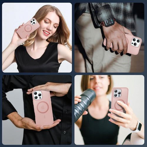Funda Transparente Temdan Para iPhone 16 Pro Max, Compati... Rosa Claro