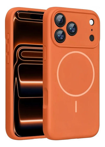 Funda Magnética Miracase Para iPhone 17 Pro Max Naranja