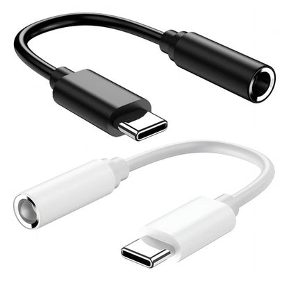 Adaptador Microfono Usb C A 3.5mm P/ iPhone Y Samsung Galaxy Negro