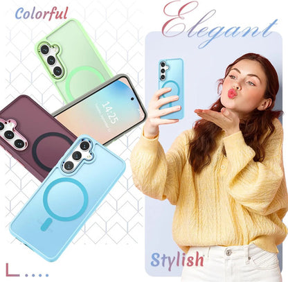 Funda Magnética Mate Para Samsung Galaxy S25+ Plus Azul Claro