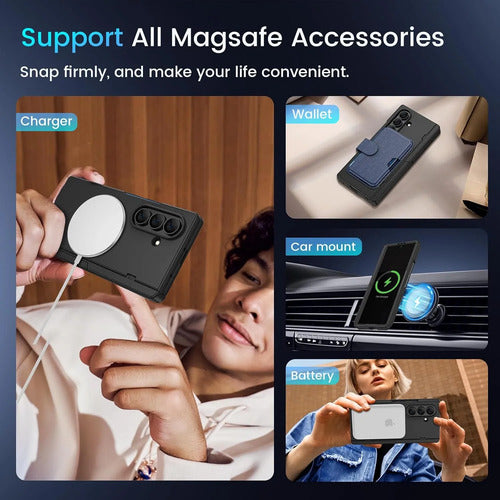 Funda Para Samsung Galaxy Z Fold 7 Con Protector. Negro