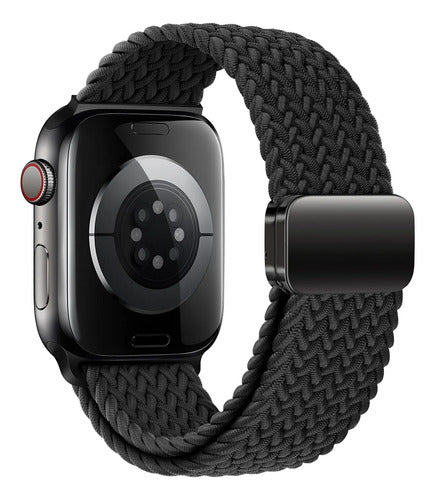 Banda Elástica Trenzada Para Apple Watch Negro