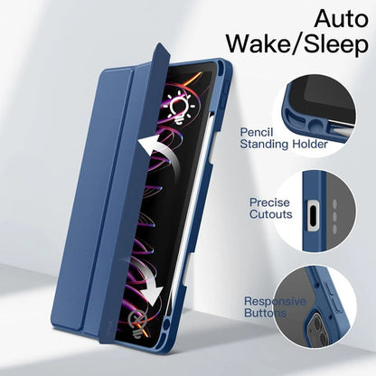 Funda Para iPad Pro 11 Pulgadas Con Soporte Para Lapiz Azul Marino