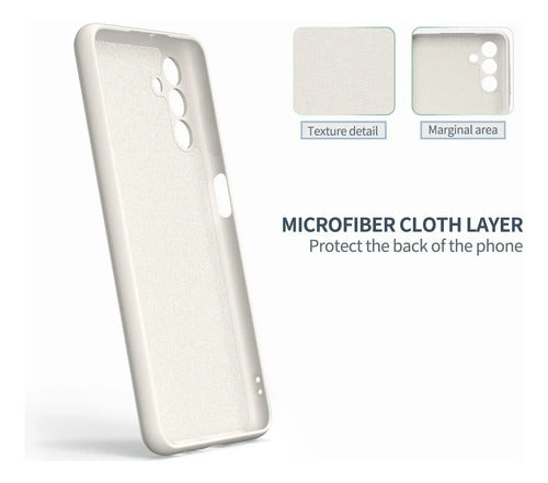 Funda Para Galaxy A13 5g, Silicona Líquida, Delgada, Suave Blanco