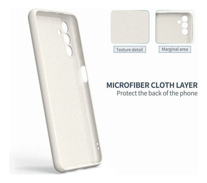 Funda Para Galaxy A13 5g, Silicona Líquida, Delgada, Suave Blanco