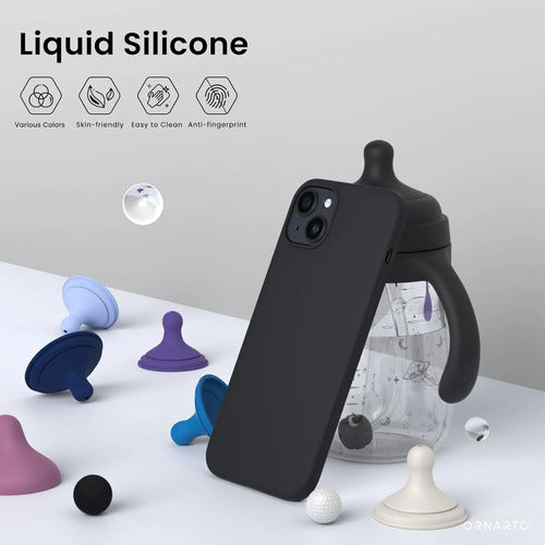 Funda De Silicona Para iPhone 15 Negro