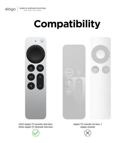 Funda Elago R1 Para Siri Remote Apple Tv 4k 3rd & 2nd  Gen Negro