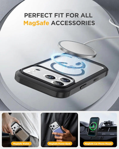 Funda Miracase Para iPhone 17 Pro Max 6.9  Con Protector Negro