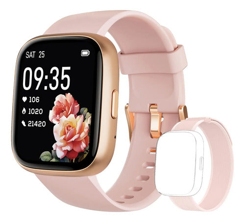 Reloj Inteligente Para Mujer Toobur Color De La Caja Diseño De La Malla Color De La Malla Color Del Bisel