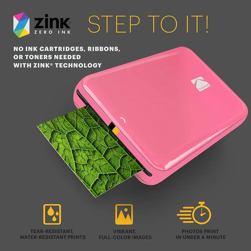 Impresora De Fotos Kodak Step Instant Smartphone - Rosa Rosa