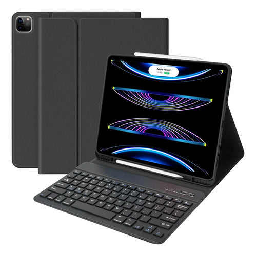 Funda Con Teclado Para iPad Pro M3 11  Negro